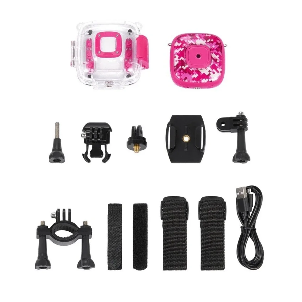 NEW Kids Tech‎ Ultimate Kids Action Camera Photos Videos Waterproof Case Pink